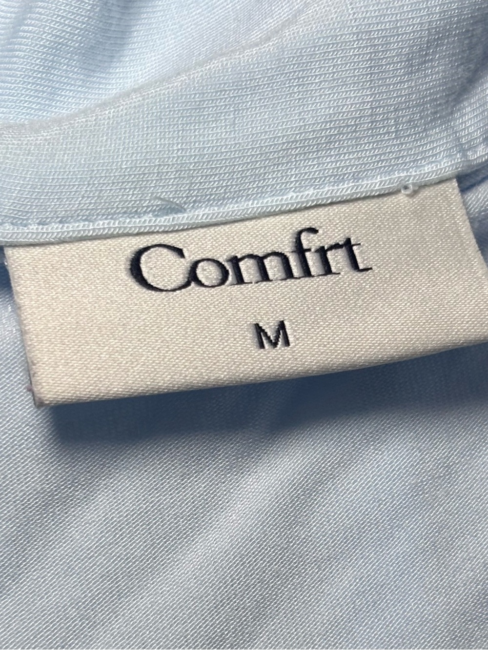 Comfrt Modal Pajama Set Light Blue Button Front Long Sleeve & Pants Size M - Picture 2 of 8